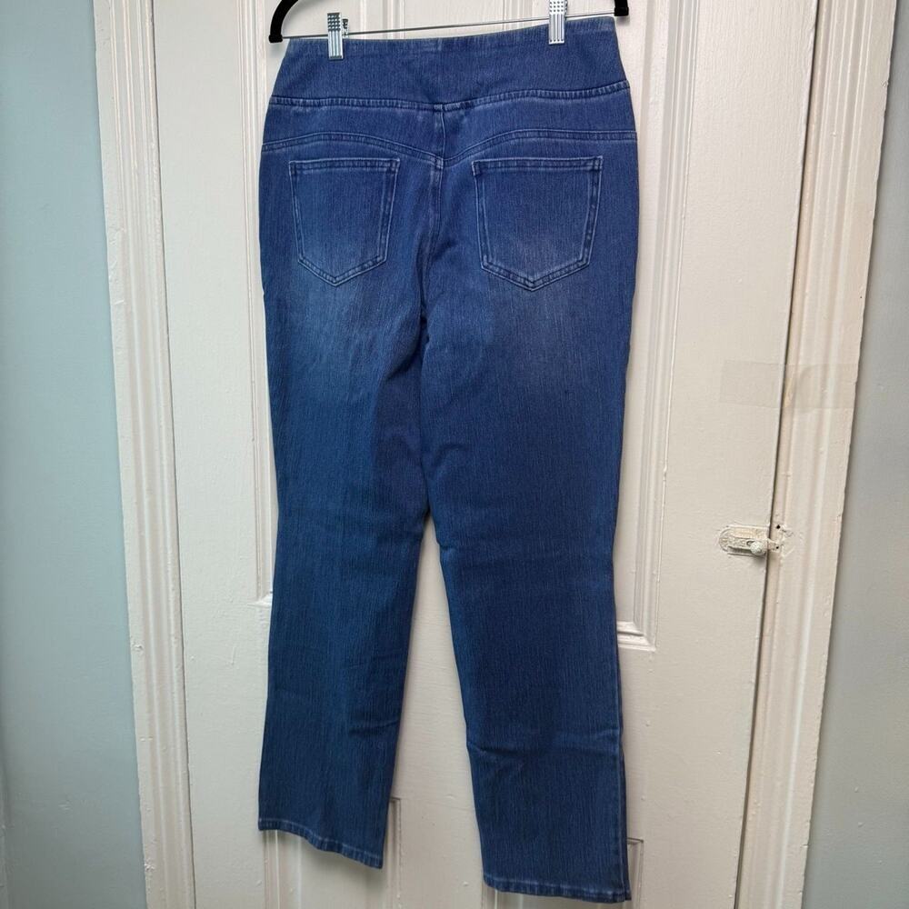 Belle by Kim Gravel Flexibelle Pants Womens 12 Straight Leg Medium Wash NWOT - Picture 6 of 9